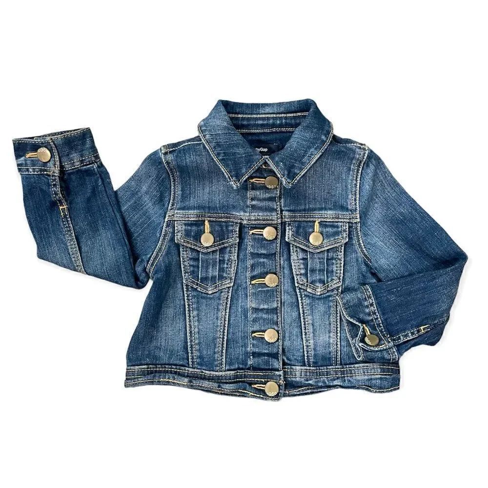 Baby GAP Blue Indigo Trucker Style Classic Denim Jean Jacket 18-24 Months